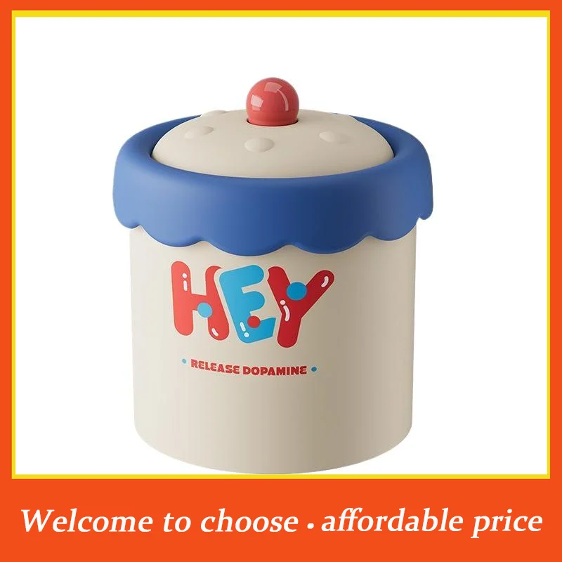 **Desktop Trash Can Small Cute With Lid Storage Bucket Home Office Storage Bedroom Small Waste Basket'