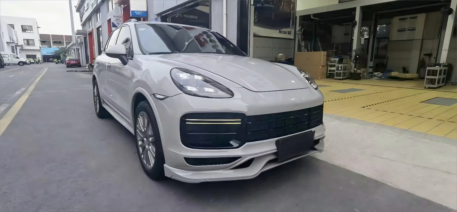 Para 2011-2014 958,1 kit de carrocería mejorado de conversión de coche nuevo parachoques delantero Turbo 9YA con cortes de luz antiniebla