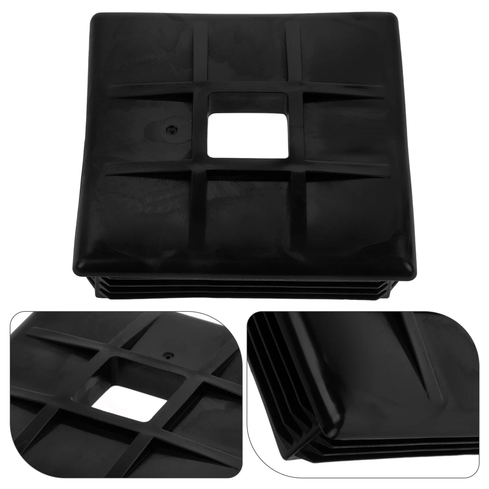

Bumper Cover Square Plug 4 Inch RV Trailer End Caps Plastic Camper Parts Sewer Hose Protector Stable Materials Easy Installation