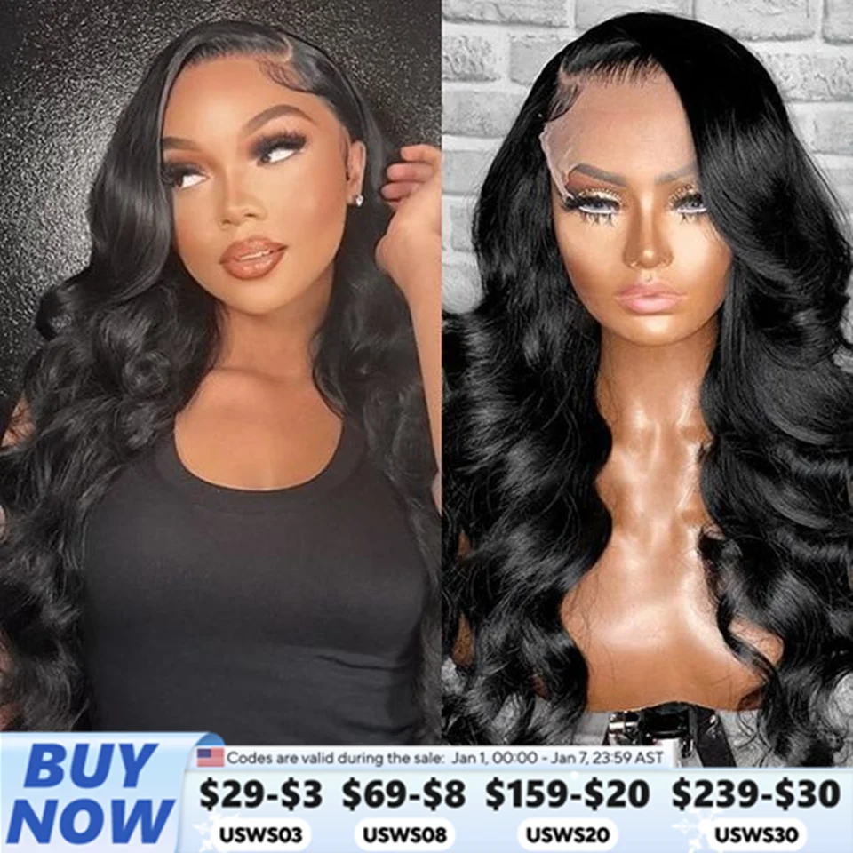 13x4 13x6 Body Wave Human Hair Wigs 32 36 Inches Lace Front Human Hair Wig Pre Plucked With Baby Hair For Women 180 Density