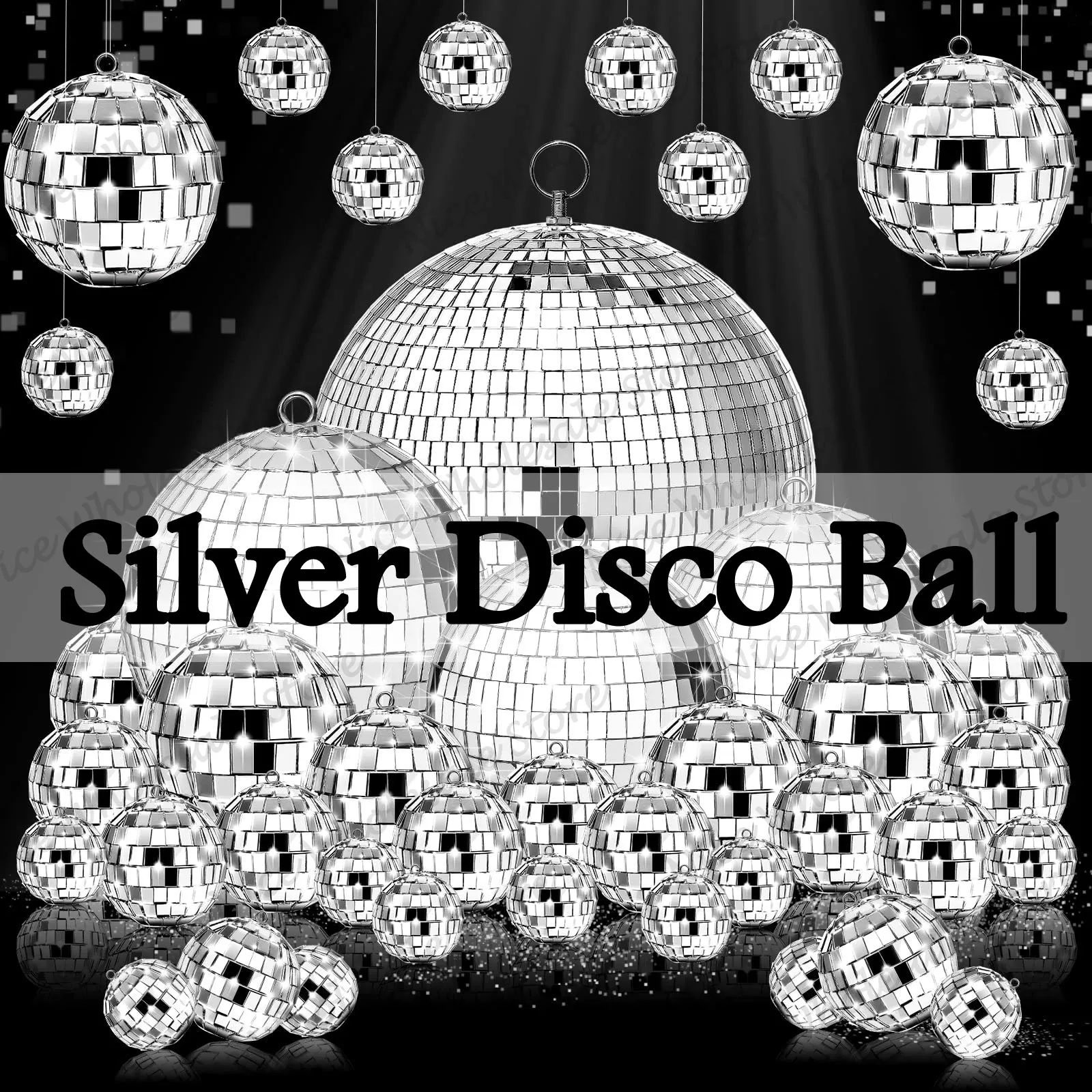 

1-96 шт. серебряных декоративных зеркальных шаров для дискотек, подвесные украшения для свадьбы, Рождества, вечеринок, домашнего декора, товары для рукоделия