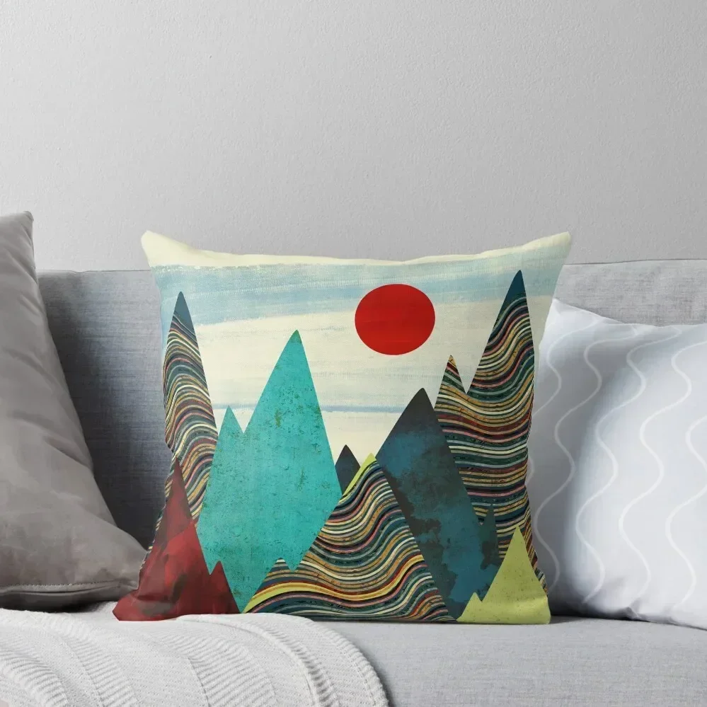 

Color Peaks Throw Pillow anime girl Room decorating items Cushions For Sofa Christmas Pillows pillow