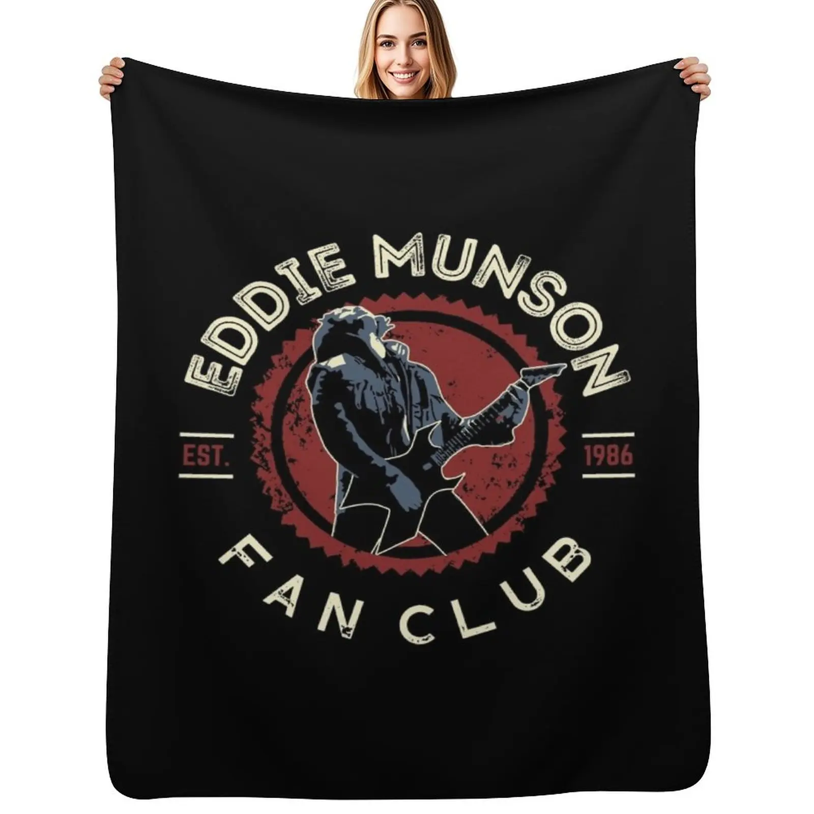 Eddie Munson Guitar Fan Club Throw Blanket wednesday Bed Stuffeds Luxury Throw funny gift valentine gift ideas Blankets