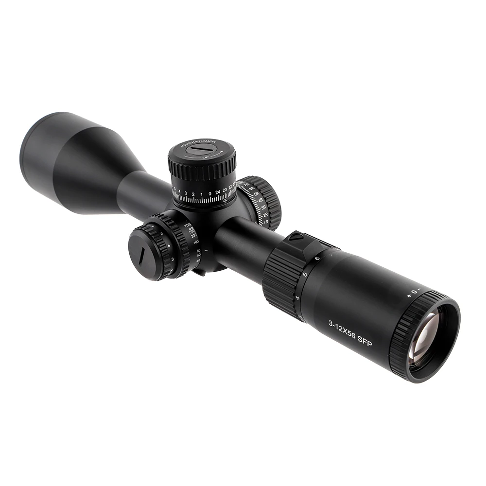 Marcool ED 3-12X56 SFIR Hunting Scope with Zero Stop Function Tube 30mm Tactical Optics Riflescope SFP Scopes