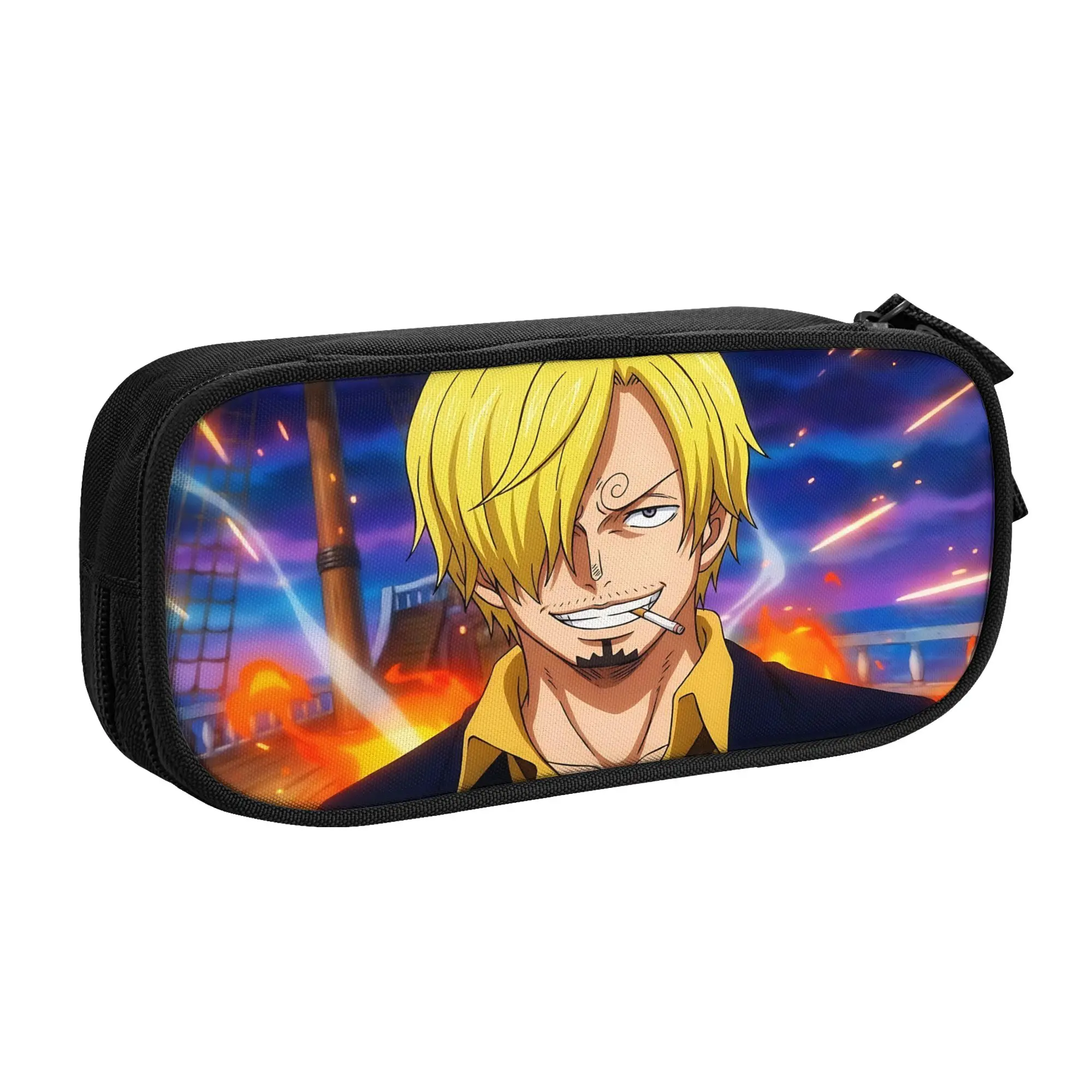 Large Capacity Bags for Child Cartoon One Piece Anime Sanji  Handheld Study Bag for Boys Gilrs Kids