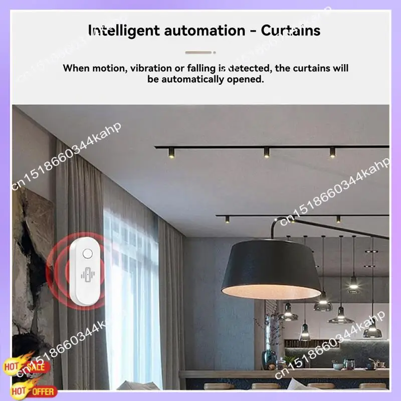 CLCU Tuya Wifi เซ็นเซอร์สั่นสะเทือนนาฬิกาปลุกเครื่องตรวจจับการสั่นสะเทือนไร้สายการตรวจจับการกระแทกแบบเรียลไทม์และการแจ้งเตือนกิจกรรมสีขาว