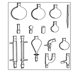 SYNTHWARE A complete set of organic synthesizer, Glass instrument, KIT, ORGANIC CHEMISTRY, Borosilicate glass, K16