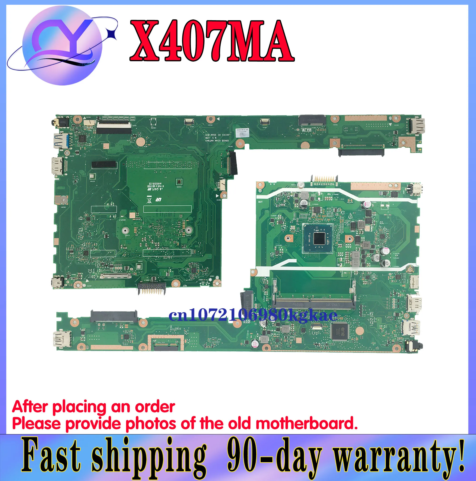 Placa Base para Laptop ASUS X407MA, N5000 N4000/4100 VivoBook 14, Placa Principal ASUS X407M con Pentium, 100% Funcional, X407MA