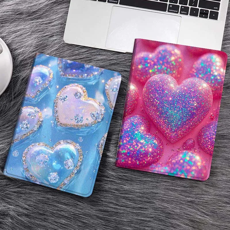 

Love Heart Sparkling Gift For Huawei MediaPad T5 T10s M6 M5Lite SE Honor Tab 5 6 7 V7 V8 X8a X9a Pro Soft Tablet Case