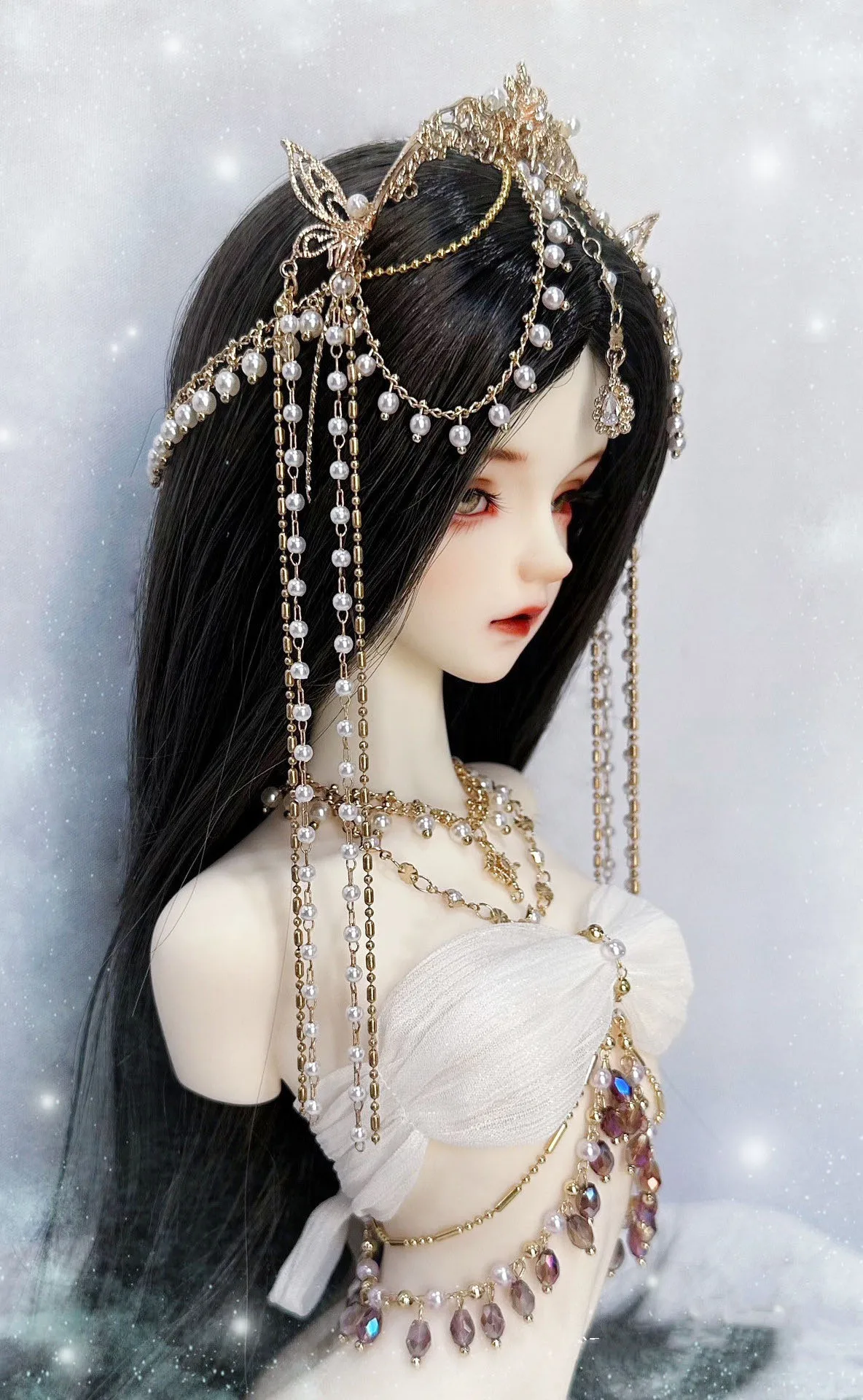 1/3 bjd hair crown Persian exotic doll crown, dancer hair crown dunhuang tiara earring necklace accessories free shipping