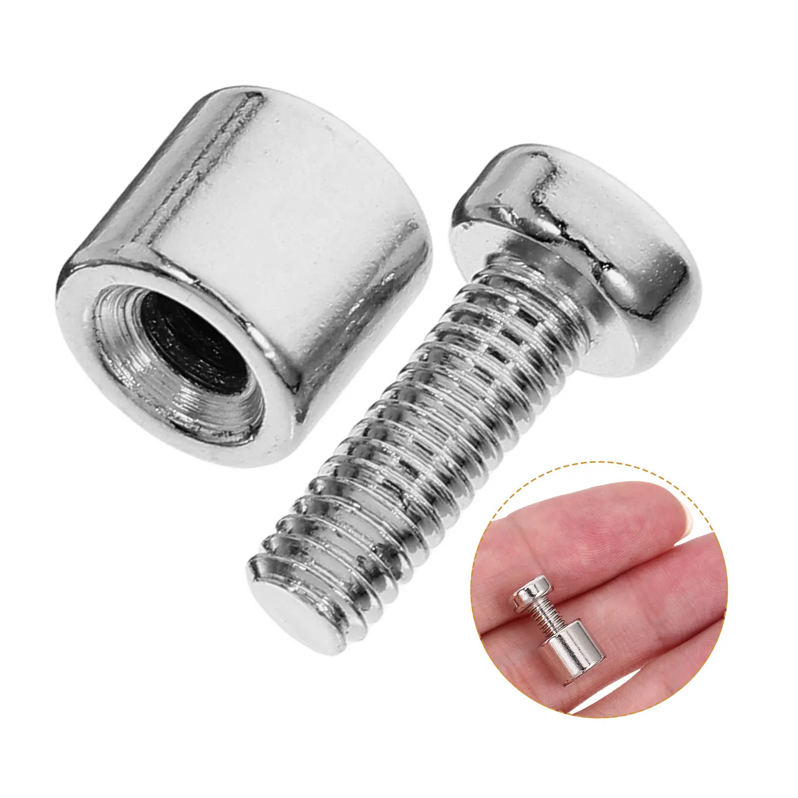 

12 Sets Standoff Mounting Screws Metal Hardware for Advertising Signs Picture Frames Acrylic Panels Wall Fixings