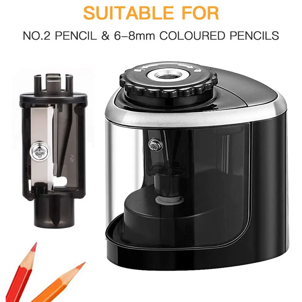 Portable Pencilsharpener Electric Manual 2 in 1 Automatic Pencilsharpener Kids Adults Auto Pencilsharpener Stationy