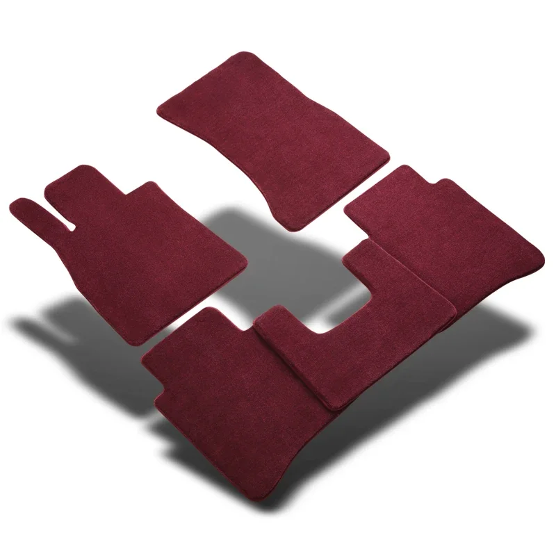 Custom Classical Red Coffee Color Right Hand Left Drive Wool Car Floor Mats fo