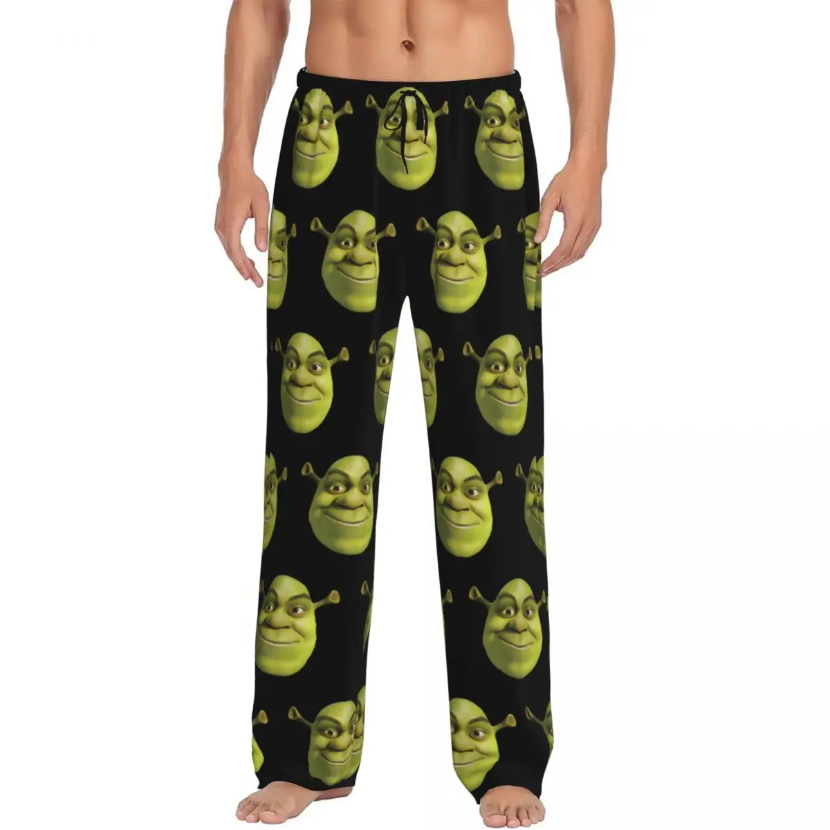 

Custom Men S-shreks Pajama Pants Printed Funny Cartoons Sleep Sleepwear Bottoms with Pockets