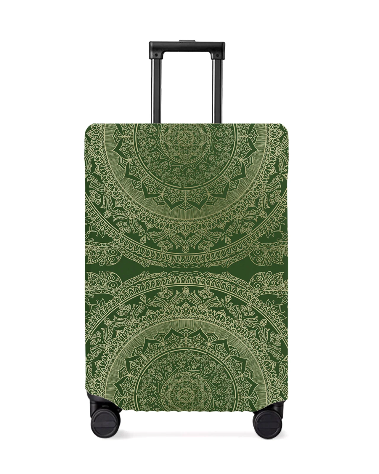 

Boho Vintage Mandala Flower Luggage Cover Stretch Suitcase Protector Baggage Dust Case Cover for 18-32 Inch Travel Suitcase Case