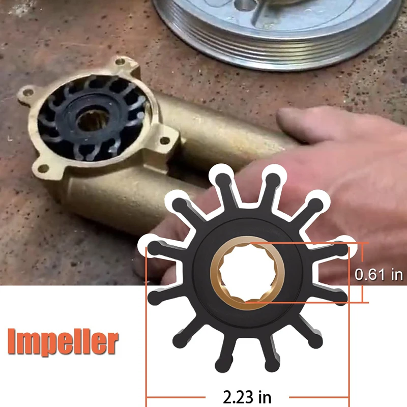 ANX-Kit de reconstrucción de bomba de agua para coche, accesorios de barco accionado montado en cigüeñal de mar crudo, para Volvo Penta Gas