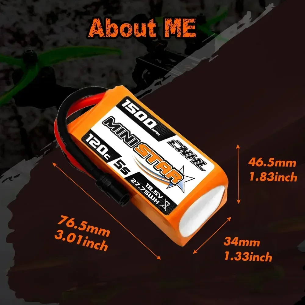 2PCS 5S 18.5V แบตเตอรี่ Lipo 1500mAh 120C พร้อม XT60 ปลั๊ก Ministar สําหรับเครื่องบิน RC FPV Quadcopter เฮลิคอปเตอร์ Drone รถ Hobby