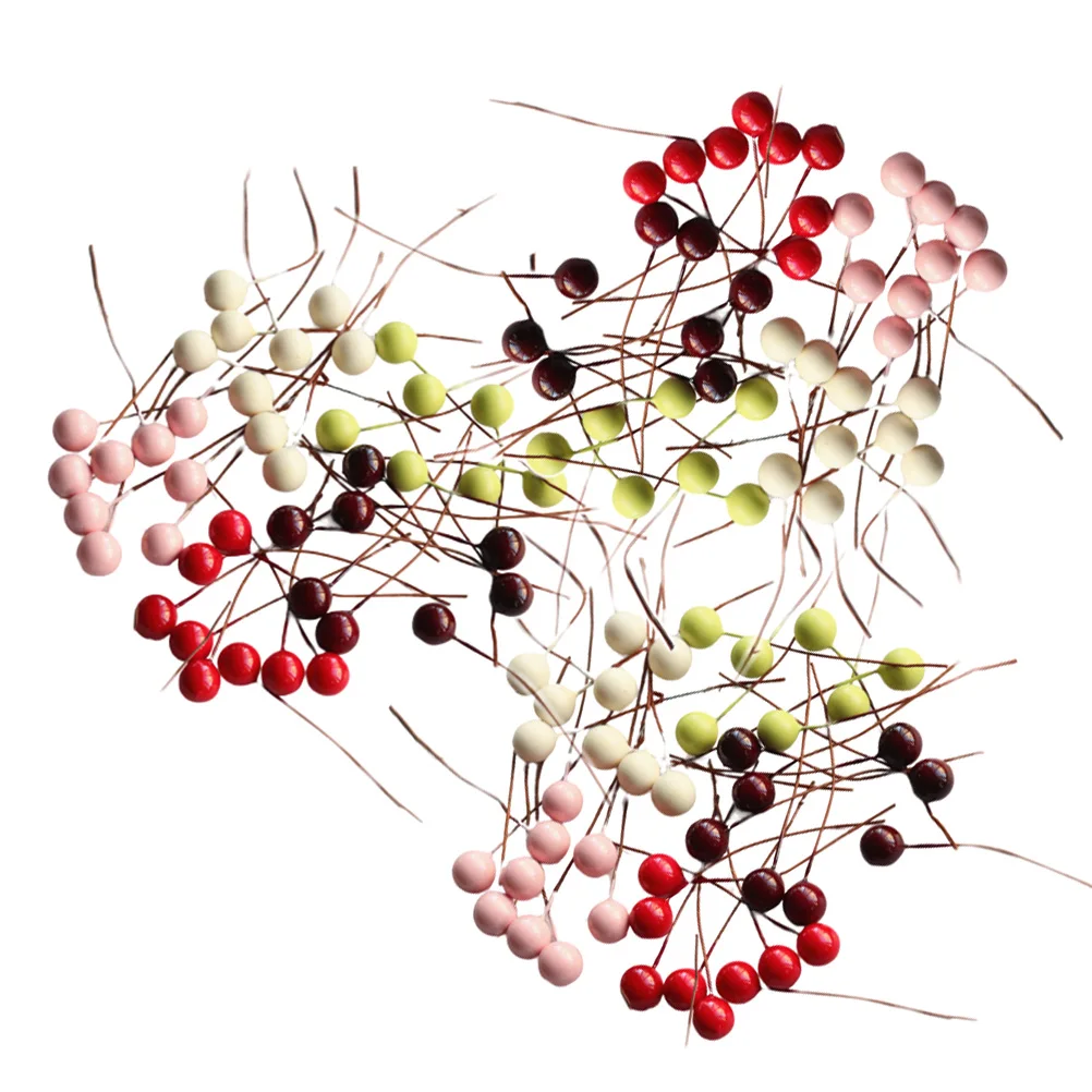 

140pcs Berries Simulation Decorative Home Party Simulation Berries Xmas Trees Reusable Iron Bright Color Wedding Box