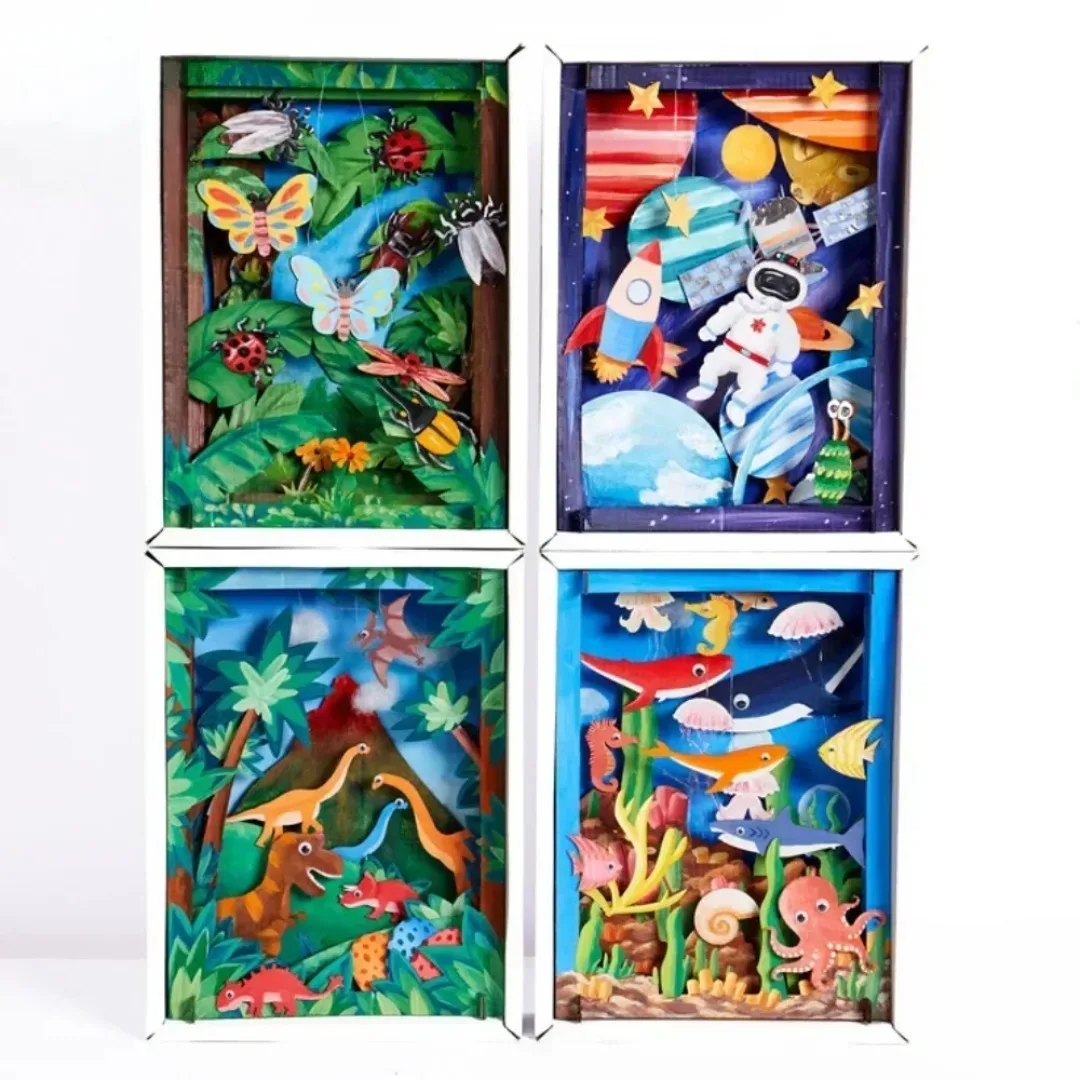 1 Zestaw Zabawek Kreatywnych do Składania dla Dzieci, Nauka, Rękodzieło, Zabawki do Rysowania i Malowania dla Dzieci, Edukacyjne Zestawy Kreatywności dla Dzieci