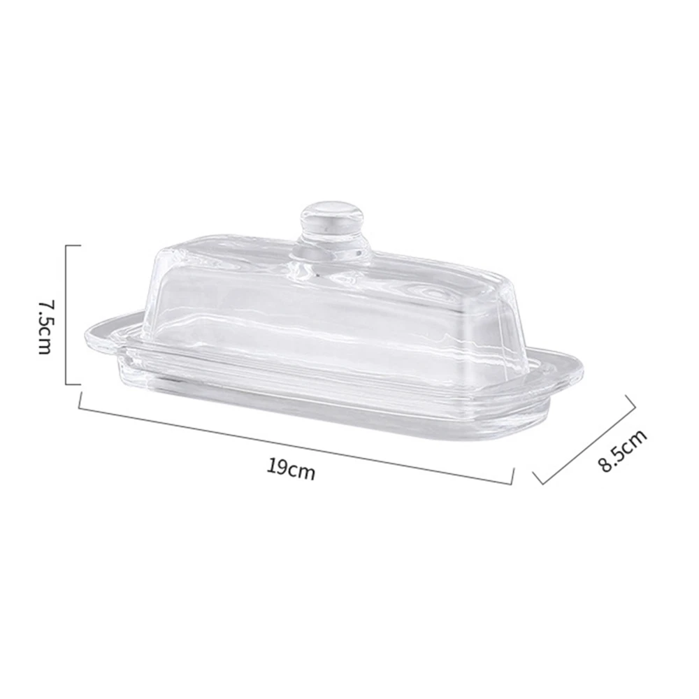 LICE-Glass Butter Dish With Lid Cream Cheese Dish Clear Butter Dish Butter Butter Tray Keeper Stands For East Coast Butter