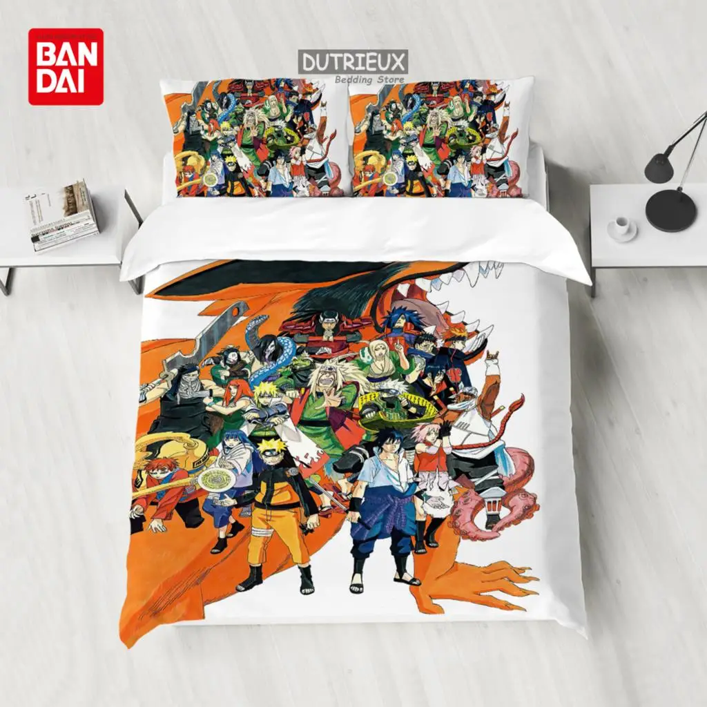 

Naruto Bedding Set Cartoon Anime Children Bedroom Quilt Cover Boy Girl Bedclothes Single Double King Duvet Cover Bedspread Gift