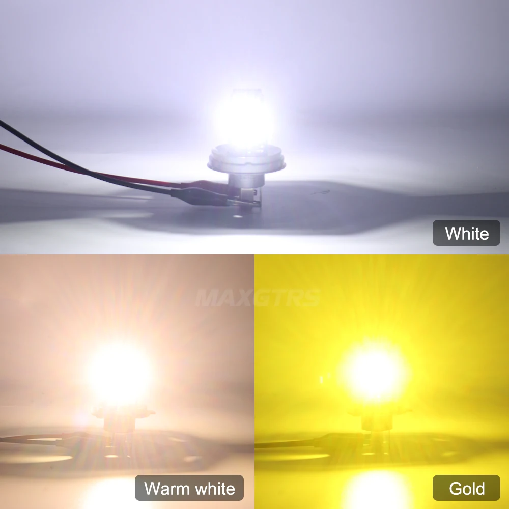 H4 P45T LED Lamp Bulb Headlight White 3000K Gold R2 12V For Car Motorcycle Motorbike Scooter Beetle Citroen 2CV Bug Wartburg view 6