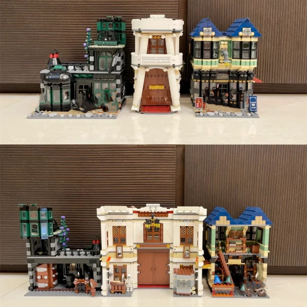 IN STOCK Street View Diagon Alley Compatible With 10217 Building Blocks Bricks Movie Magic Word LepinBlocks 16012 Toys