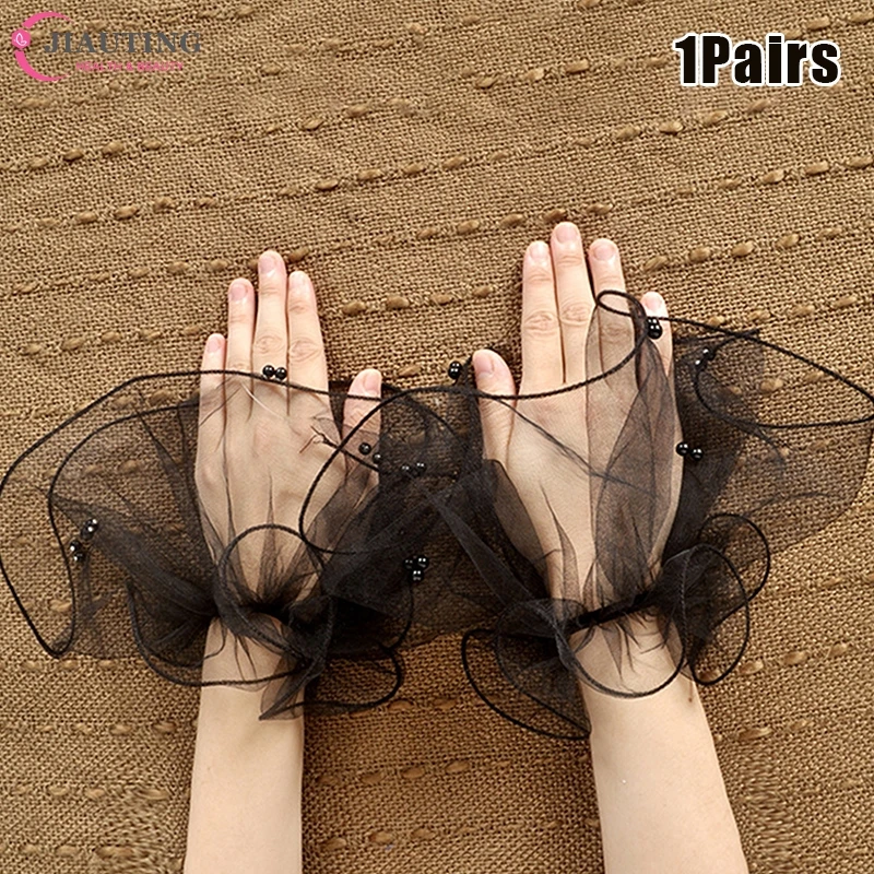 

For Photo Backgrounds Nail Photography Elastic Spot Glove Nail Tips Display Thin Sleeve Tulle Items Manicure Decoration Material