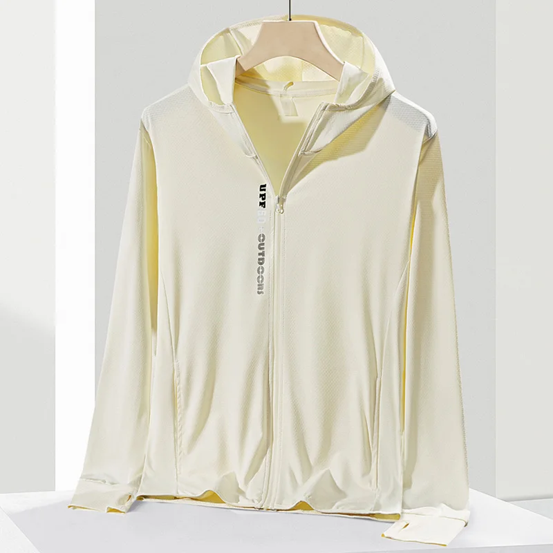 Summer Sun Protection Clothing Men's Outdoor Jogging Sports Fitness Quick-drying windbreaker Simple Fashion Couple Ice Silk Coat