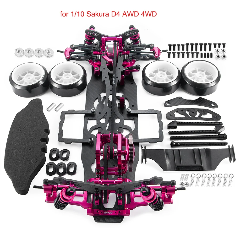 YEAHRUN Metal/Plastics Frame chassis For 1/10 Sakura D5 1/10 Tamiya TT01 TT02 DIY Upgrade Parts