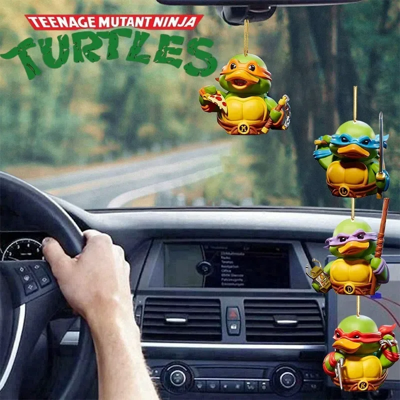 Nuevas tortugas Ninja mutantes adolescentes, decoraciones navideñas TMNT, colgantes de Halloween, adornos colgantes para árbol de Navidad DIY, colgantes para coche