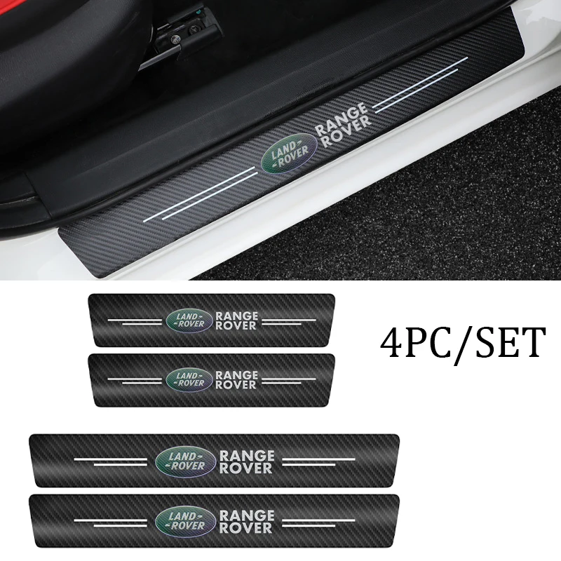 4Pcs Car Threshold Tape Door Sill Protective Stickers For Land Rover Range Rover Evoque Velar Defender Discovery Freelander