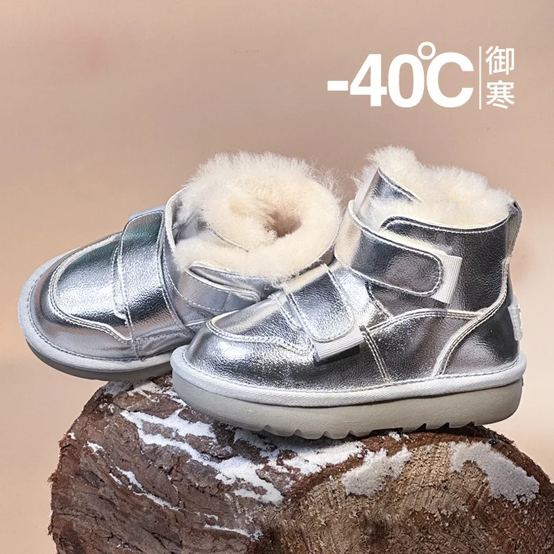 

2025 г., новые зимние детские зимние ботинки на толстой подошве, удобные нескользящие детские ботинки, простые универсальные ботильоны для девочек, Zapatos De Mujer