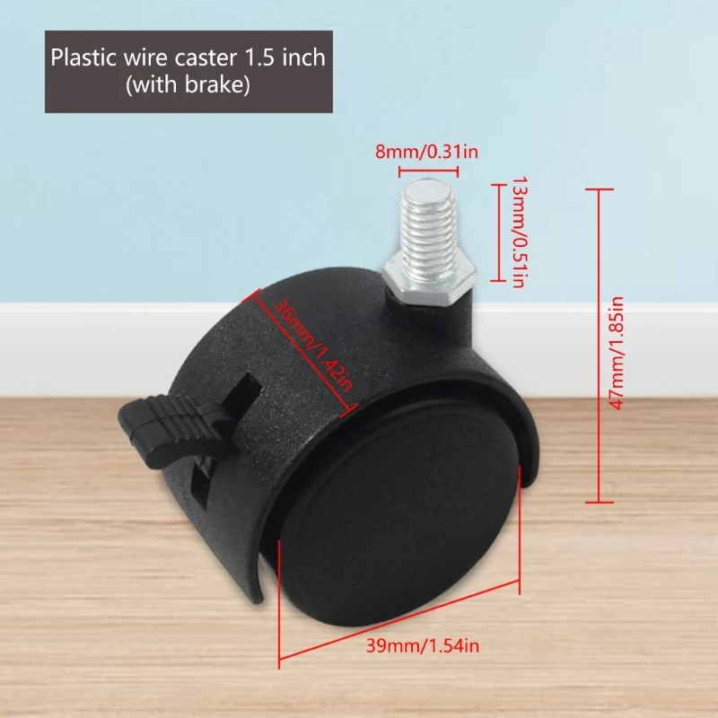 4 roues d'installation faciles