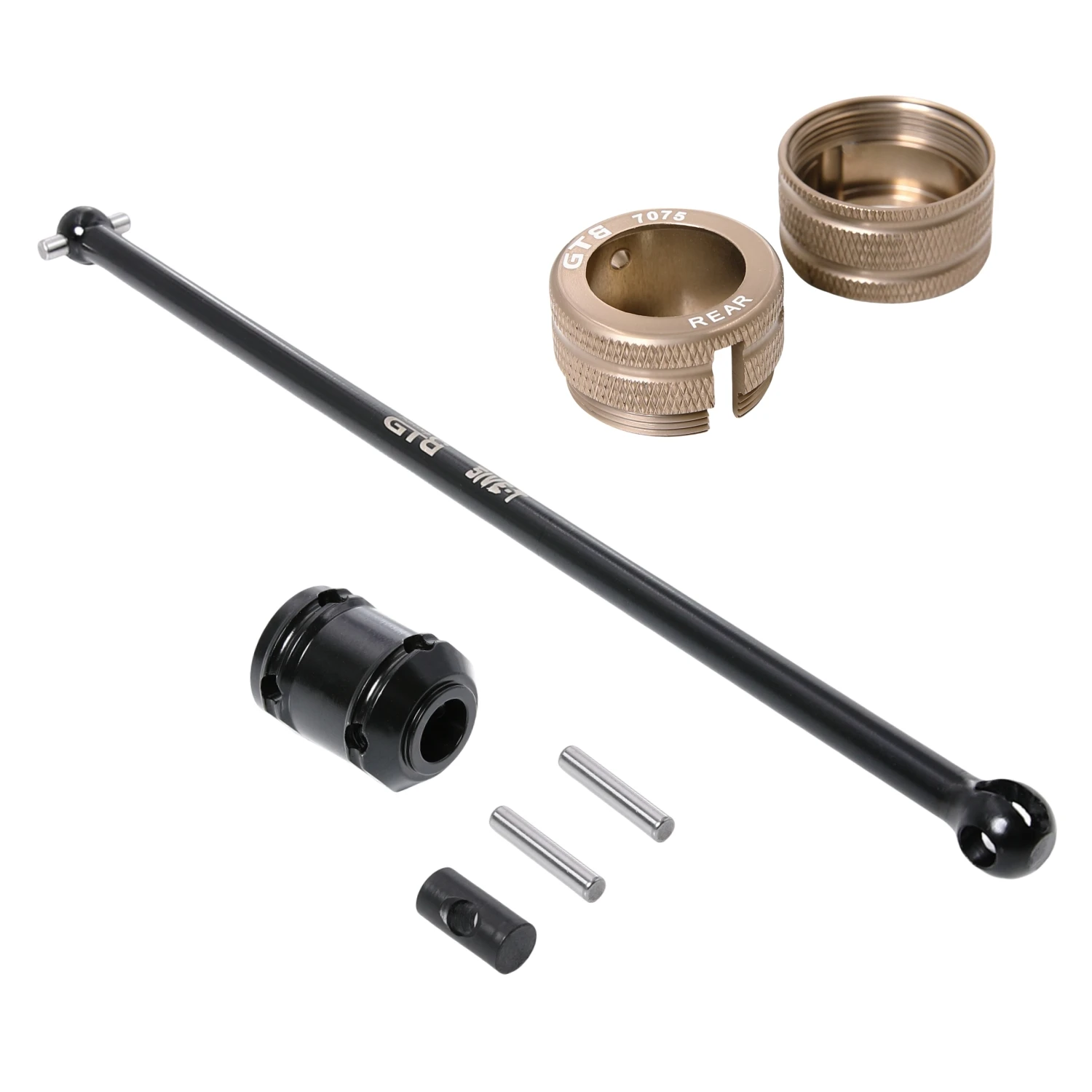 GTB CNC Steel Front Rear Center Driveshaft for 1/5 RC Car Losi 5ive T V1.0 Replacement Part