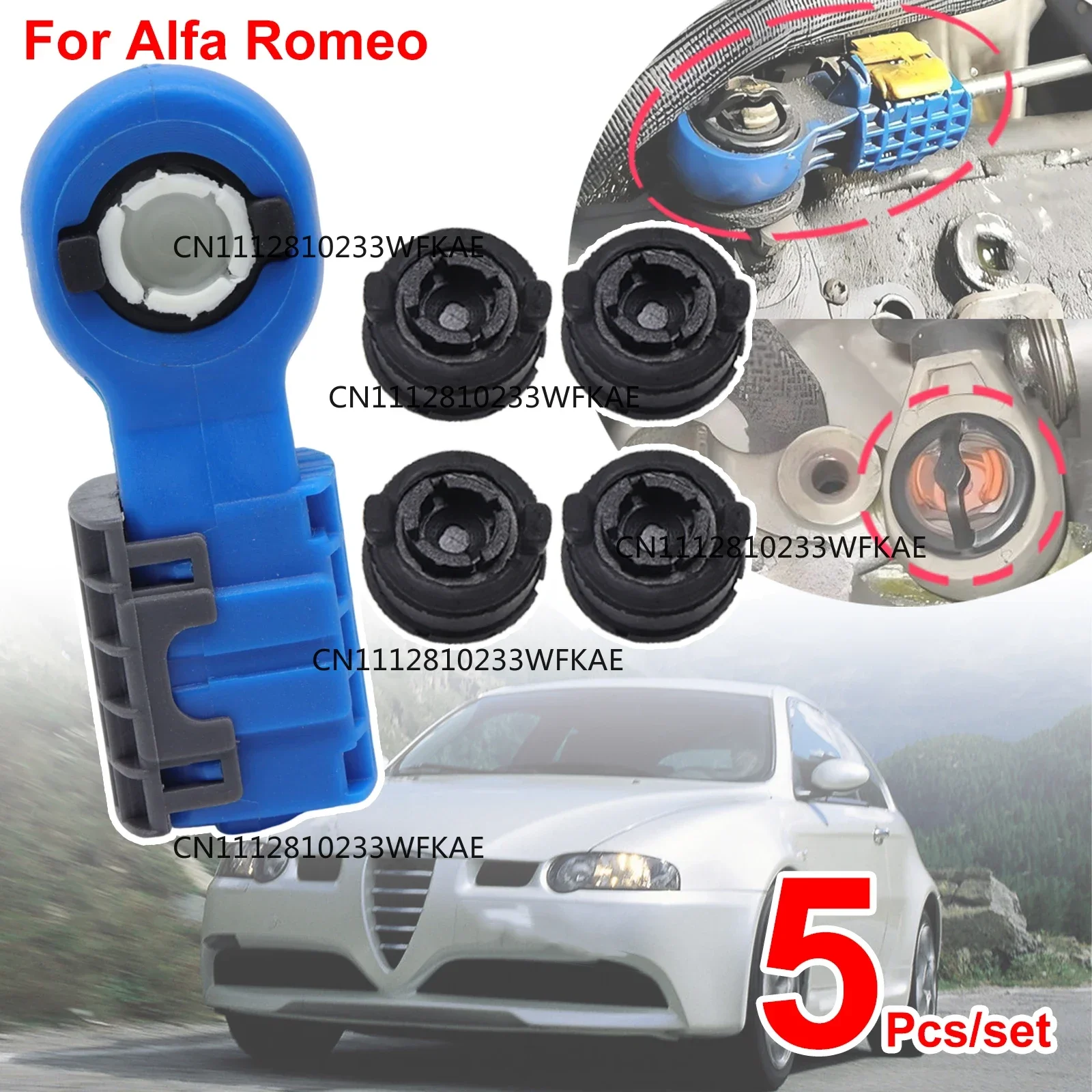 For Alfa Romeo 147 (937) GT 156 (932) 2003-2007 Giulietta (940) 2012 16 Gear Shift Cable Linkage End Bushing Connector Adapter