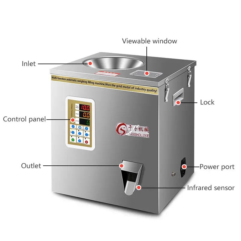 

1-50G Semi Automatic Candy Chocolate Granular Nuts Small Sachet Filling Machine