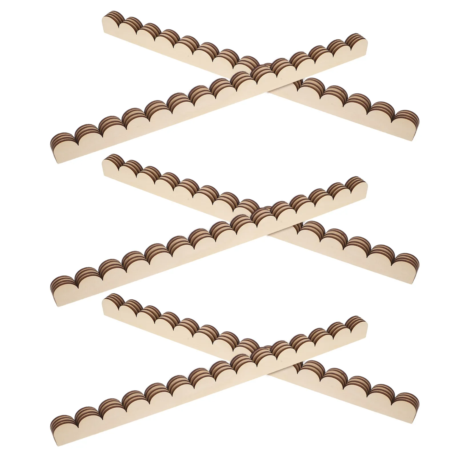 

24Pcs Scalloped Wood Trim Cabinet Door Molding Unfinished Decorative Wood Border Frame for Bedroom Living Room Office Window