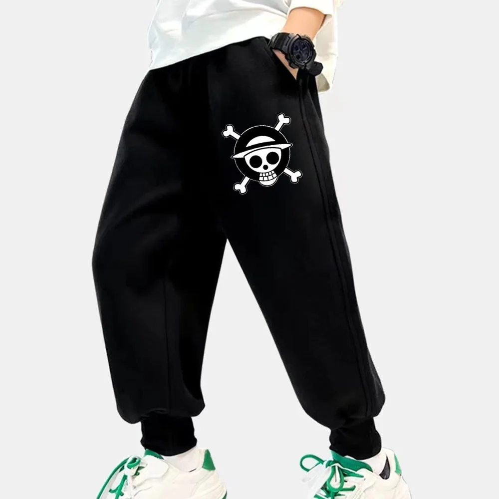 Simple Printed Pirate Skull Children\'s Pants Two tone High quality Kid Clothing Autumn/Winter New Collection Discount Trousers