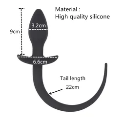 Силиконовая Анальная пробка для хвоста собаки, анальная пробка, щенский хвост, игрушки, стимулятор точки G, эротические игрушки для взрослых, рабский женский хвост, товары для геев и секса