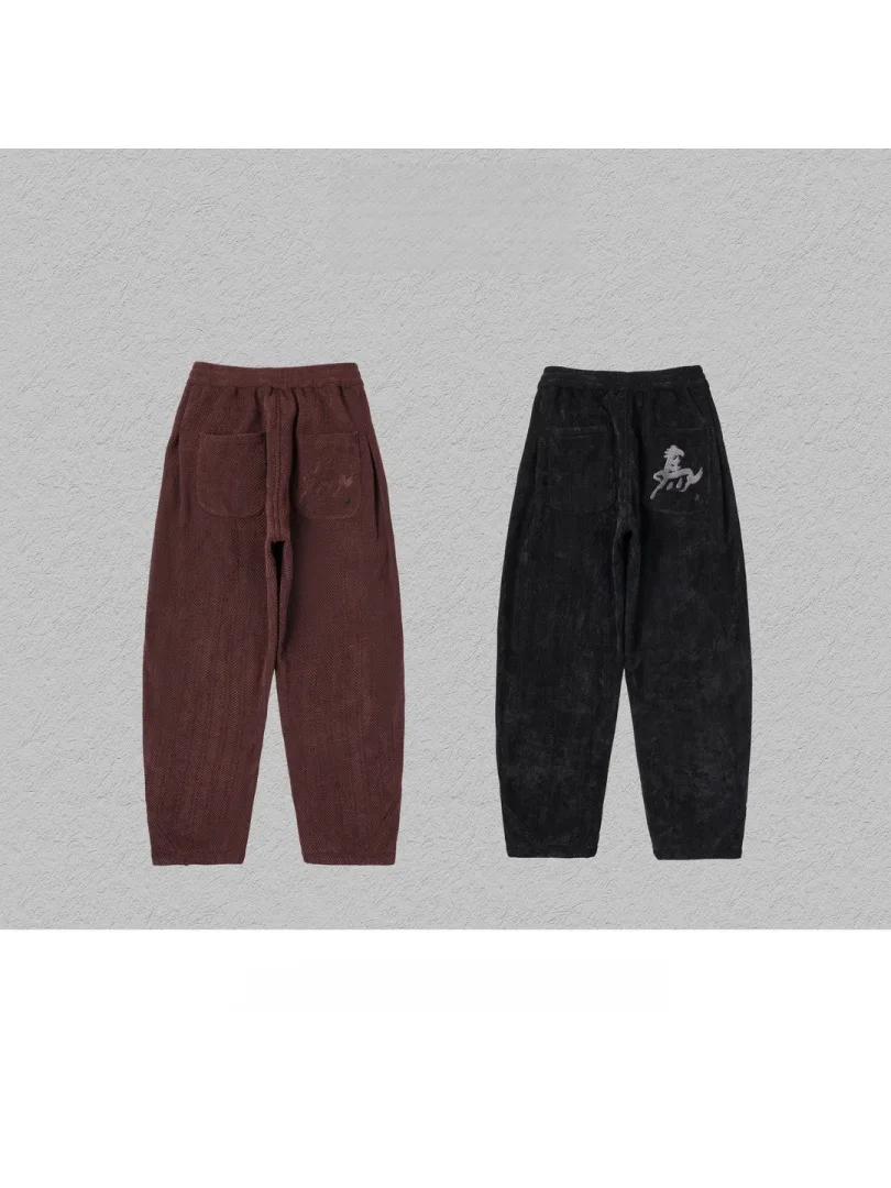 

Мужские повседневные брюки с прямым кроем и флисовой подкладкой, с клетчатым узором, приятные на ощупь, теплые и удобные, для ношения в любое время года.