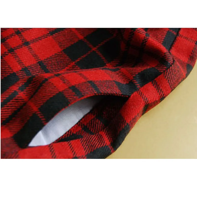 Zimowe damskie Plus rozmiar 5XL 6XL XXXXXL Retro Vintage Casual Style czerwona krata siatka Plaid wełniana damska długa, maksi spódnice