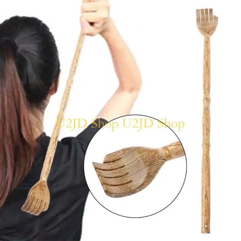 U2JD Wooden Back Scratcher Self-Massage Body Massage Hackle Itch for Health