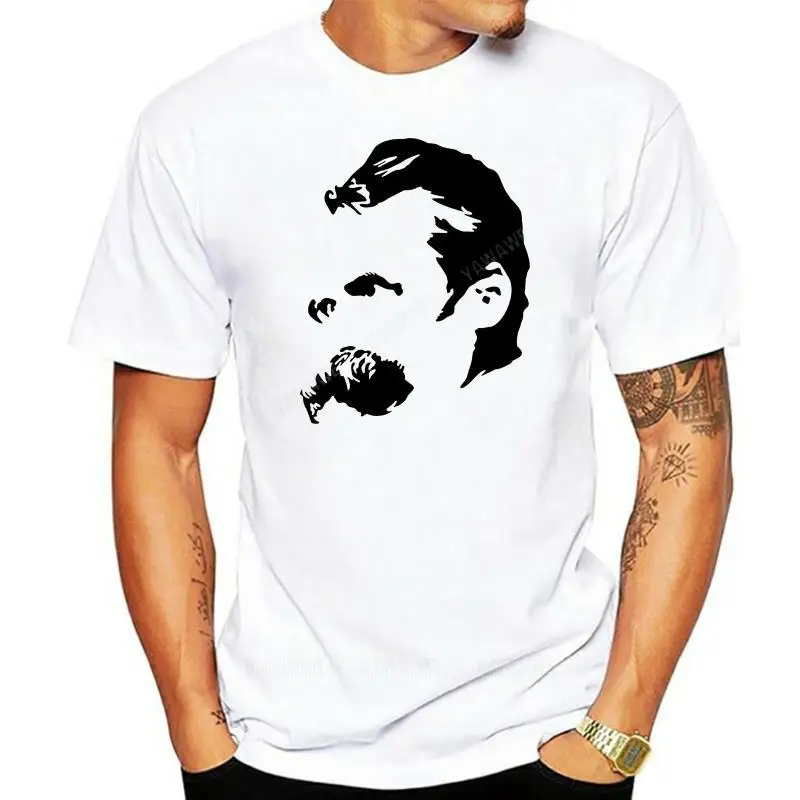 Summer mens tee tops Friedrich Nietzsche Men Premium Cotton T Shirt Short-sleeve Designer tshirts MAN TEE-SHIRT 