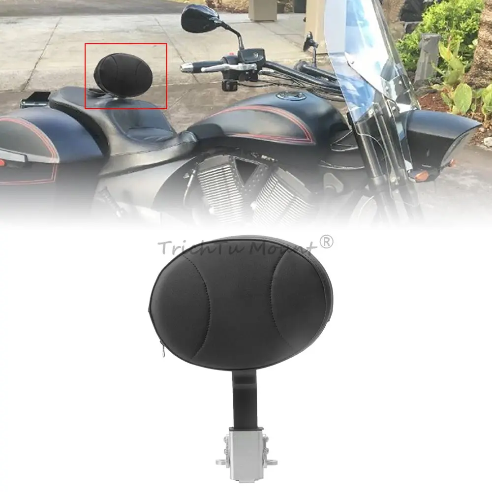 Motorcycle Quick Release Backrest With Mounting Kit Sissy Bar Backrest for Victory 2012-2017 PU Leather Motorcycle Seat Backrest