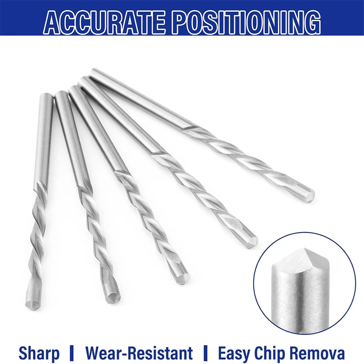 50 Pcs Drywall Bit 1/8 Inch Spiral Saw Tip Cutting Bits Drywall Guide Point Cutting Bits Tools, for Use with Spiral Saw