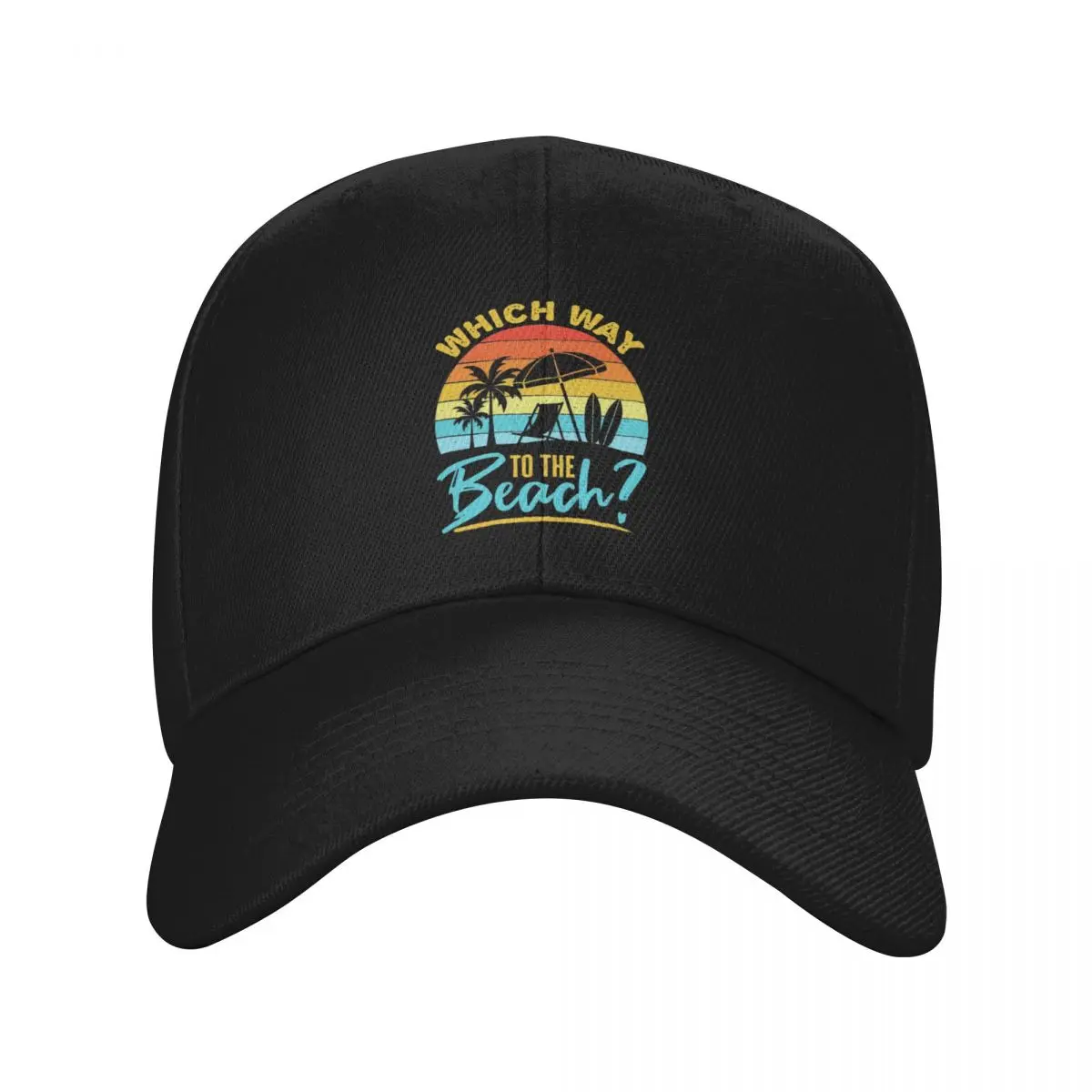 Which Way to the Beach Baseball Cap New Hat Streetwear Snap Back Hat tactical cap Ladies Men's