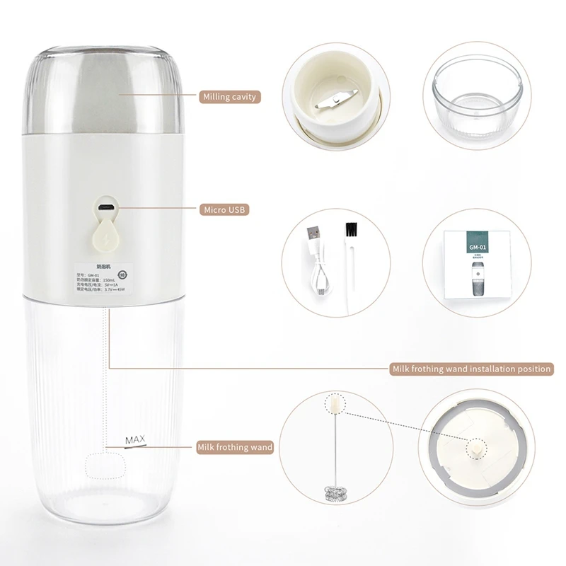 Портативная электронная кофемолка с USB-разъемом