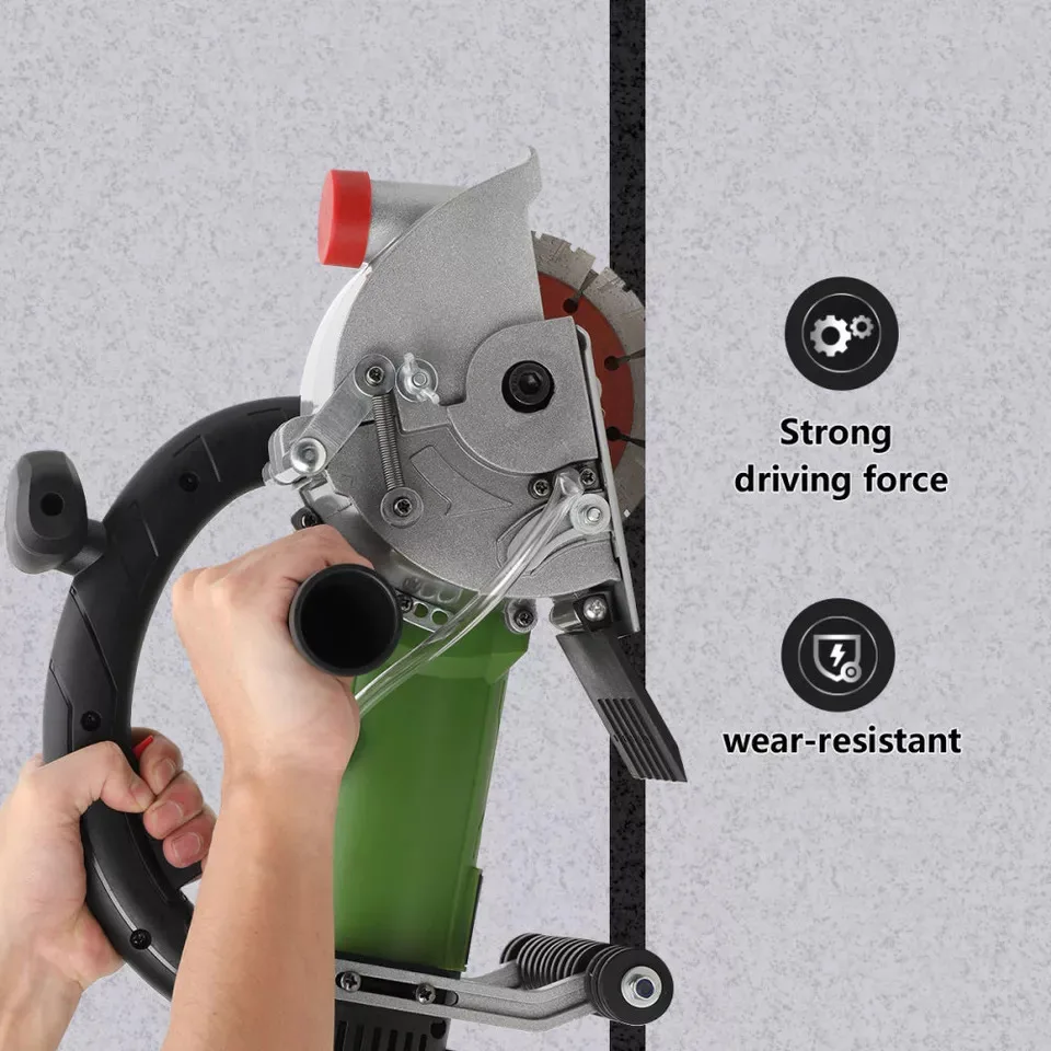 1800W Wall Slotting Machine Dust -free Hydropower Installation of Red Brick Concrete Cutting Machine Double Slot Electric Tool