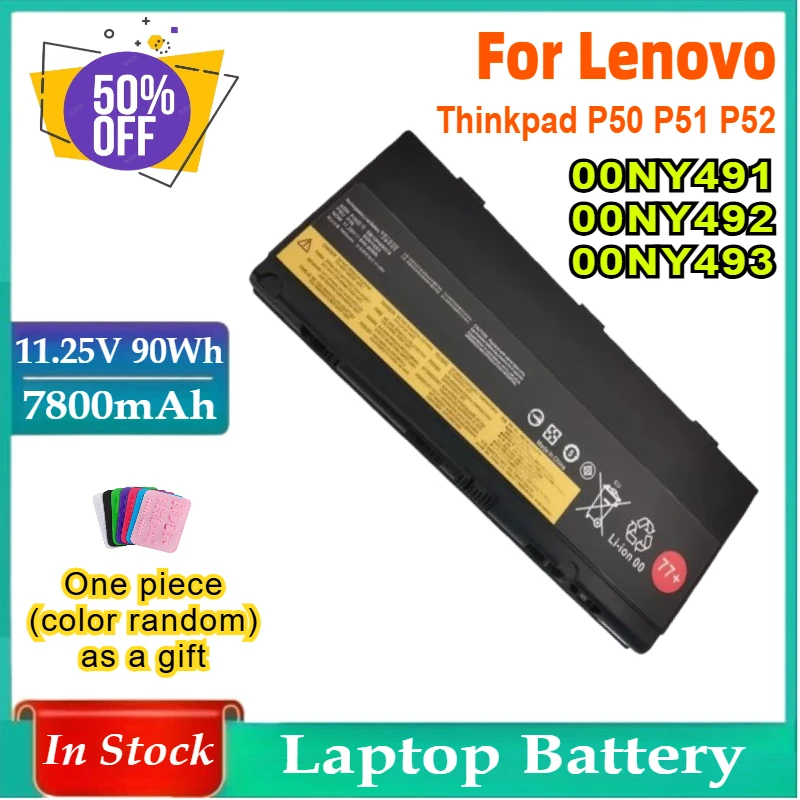 

11.25V Laptop Battery for Lenovo Thinkpad P50 P51 P52 00NY490 00NY491 00NY492 SB10H45075 SB10H45076 SB10H45078 L17L6P51 L17M6P51